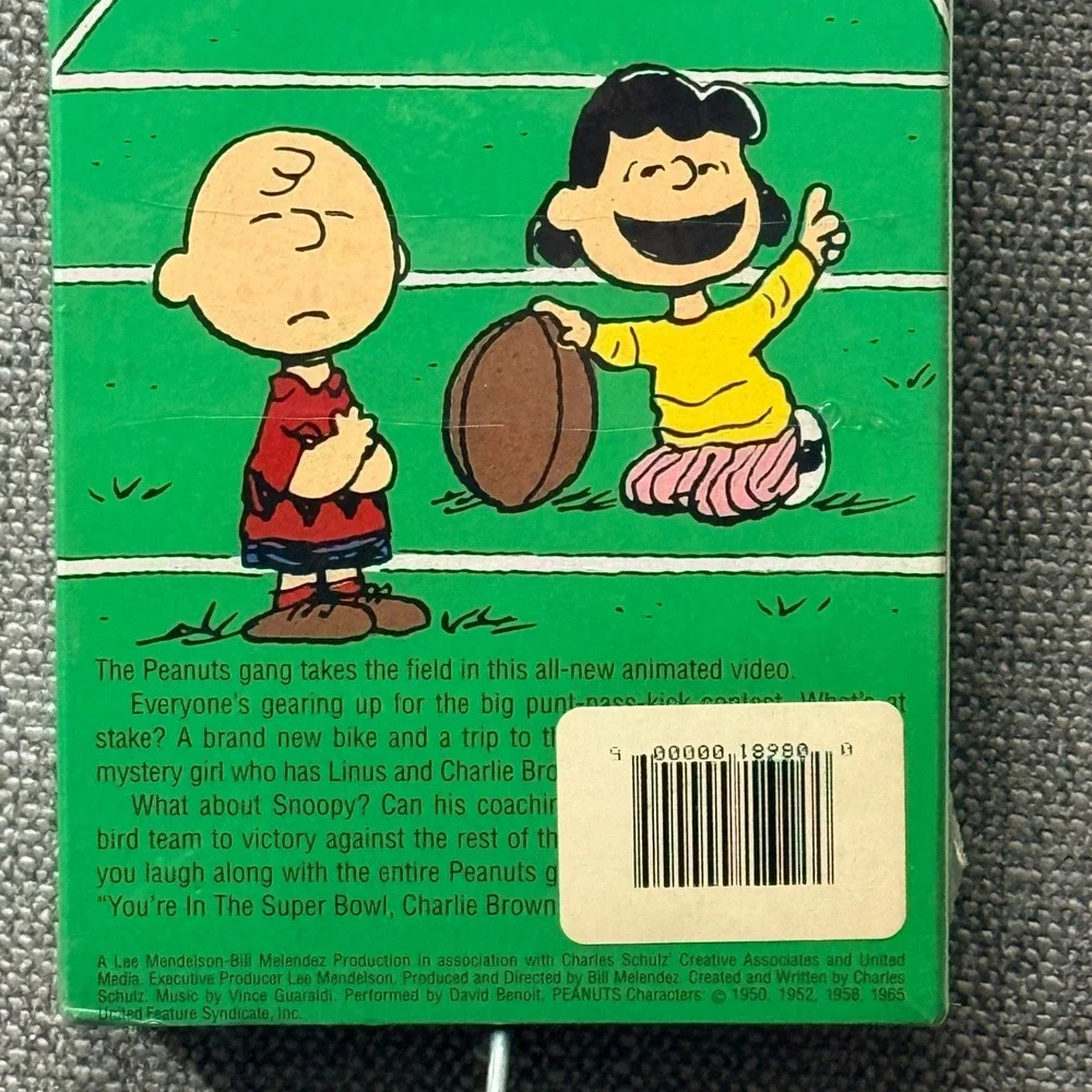 Peanuts Charlie Brown Youre in the Super Bowl VHS Video Shell NFL Animated - Picture 5 of 5